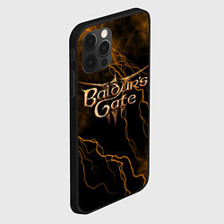 Чехол для iPhone 12 Pro Max Врата Балдура молния, цвет: 3D-черный — фото 2