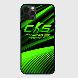 Чехол для iPhone 12 Pro Max CS2 Counter strike green logo, цвет: 3D-черный