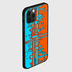 Чехол для iPhone 12 Pro Max Кибер-глитч морозный апельсин, цвет: 3D-черный — фото 2