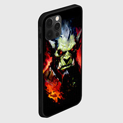 Чехол для iPhone 12 Pro Max Орк в огне, цвет: 3D-черный — фото 2