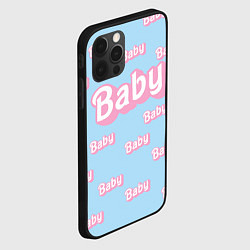 Чехол для iPhone 12 Pro Max Baby - Barbie style: blue pattern, цвет: 3D-черный — фото 2