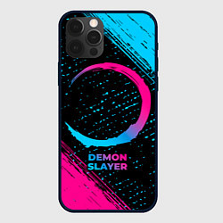 Чехол для iPhone 12 Pro Max Demon Slayer - neon gradient, цвет: 3D-черный