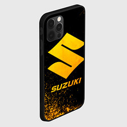 Чехол для iPhone 12 Pro Max Suzuki - gold gradient, цвет: 3D-черный — фото 2