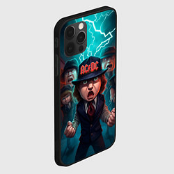 Чехол для iPhone 12 Pro Max ACDC cartoon, цвет: 3D-черный — фото 2