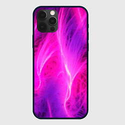 Чехол для iPhone 12 Pro Max Pink abstract texture, цвет: 3D-черный