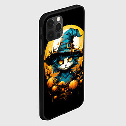 Чехол для iPhone 12 Pro Max Синий кот колдун, цвет: 3D-черный — фото 2