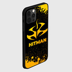 Чехол для iPhone 12 Pro Max Hitman - gold gradient, цвет: 3D-черный — фото 2