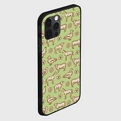 Чехол для iPhone 12 Pro Max Фермерские животные, цвет: 3D-черный — фото 2