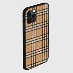 Чехол для iPhone 12 Pro Max Клетка коричневая, цвет: 3D-черный — фото 2
