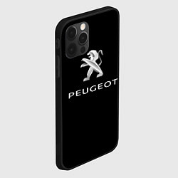 Чехол для iPhone 12 Pro Max Peugeot sport car, цвет: 3D-черный — фото 2