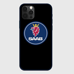 Чехол для iPhone 12 Pro Max Saab sport auto car, цвет: 3D-черный