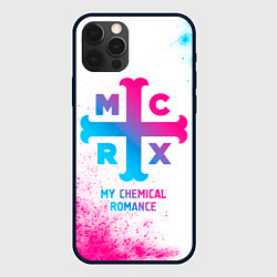 Чехол для iPhone 12 Pro Max My Chemical Romance neon gradient style, цвет: 3D-черный