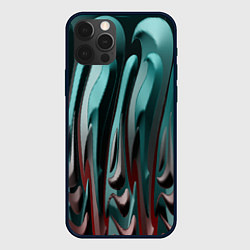 Чехол для iPhone 12 Pro Max Металлический рельеф, цвет: 3D-черный