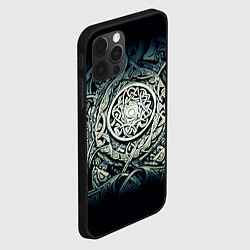 Чехол для iPhone 12 Pro Max Орнамент и руны скандинавских викингов, цвет: 3D-черный — фото 2