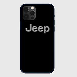 Чехол для iPhone 12 Pro Max Jeep silver, цвет: 3D-черный