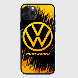 Чехол для iPhone 12 Pro Max Volkswagen - gold gradient, цвет: 3D-черный