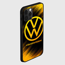 Чехол для iPhone 12 Pro Max Volkswagen - gold gradient, цвет: 3D-черный — фото 2