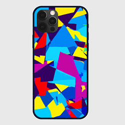 Чехол для iPhone 12 Pro Max Полигональная композиция - поп-арт - нейросеть, цвет: 3D-черный