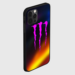 Чехол для iPhone 12 Pro Max Monster energy gradient color, цвет: 3D-черный — фото 2