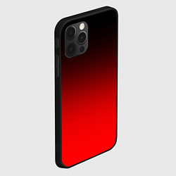 Чехол для iPhone 12 Pro Max Градиент: от черного до ярко-красного, цвет: 3D-черный — фото 2