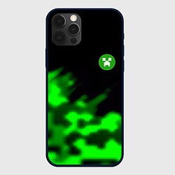 Чехол для iPhone 12 Pro Max Creeper steel, цвет: 3D-черный