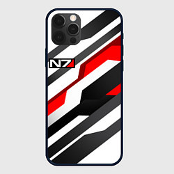 Чехол iPhone 12 Pro Max Mass effect - white uniform n7