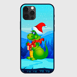 Чехол для iPhone 12 Pro Max Дракон с подарком новый год, цвет: 3D-черный