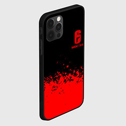 Чехол для iPhone 12 Pro Max Rainbow Six красные краски, цвет: 3D-черный — фото 2