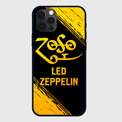 Чехол для iPhone 12 Pro Max Led Zeppelin - gold gradient, цвет: 3D-черный