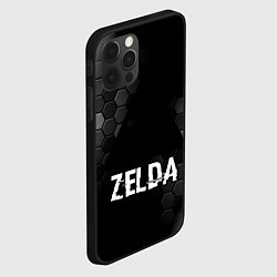 Чехол для iPhone 12 Pro Max Zelda glitch на темном фоне, цвет: 3D-черный — фото 2