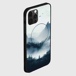 Чехол для iPhone 12 Pro Max Утренние горы, цвет: 3D-черный — фото 2