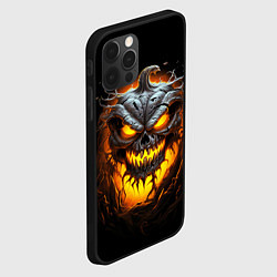 Чехол для iPhone 12 Pro Max Halloween - зловещая тыква, цвет: 3D-черный — фото 2
