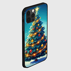 Чехол для iPhone 12 Pro Max Новогодняя елка, цвет: 3D-черный — фото 2