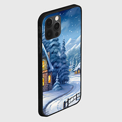 Чехол для iPhone 12 Pro Max Новогодний домик, цвет: 3D-черный — фото 2