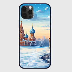Чехол для iPhone 12 Pro Max Российская зима, цвет: 3D-черный