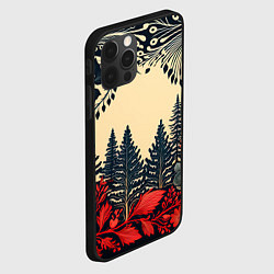 Чехол для iPhone 12 Pro Max Новогодний лес, цвет: 3D-черный — фото 2