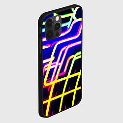 Чехол для iPhone 12 Pro Max Авангардный неоновый паттерн, цвет: 3D-черный — фото 2