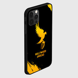 Чехол для iPhone 12 Pro Max Hollywood Undead - gold gradient, цвет: 3D-черный — фото 2