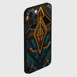 Чехол для iPhone 12 Pro Max Орнамент с ромбами в египетском стиле, цвет: 3D-черный — фото 2