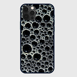 Чехол для iPhone 12 Pro Max Пузыри и отражение, цвет: 3D-черный