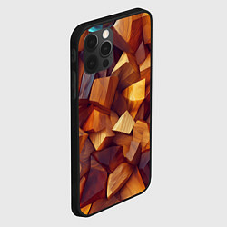 Чехол для iPhone 12 Pro Max Паттерн камни и кристаллы, цвет: 3D-черный — фото 2