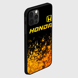 Чехол для iPhone 12 Pro Max Honda - gold gradient посередине, цвет: 3D-черный — фото 2