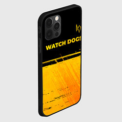 Чехол для iPhone 12 Pro Max Watch Dogs - gold gradient посередине, цвет: 3D-черный — фото 2