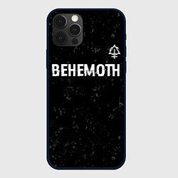 Чехол iPhone 12 Pro Max Behemoth glitch на темном фоне посередине