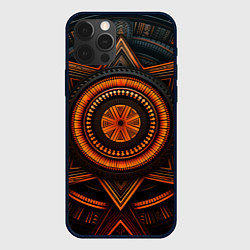 Чехол для iPhone 12 Pro Max Орнамент в африканском стиле на тёмном фоне, цвет: 3D-черный
