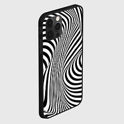 Чехол для iPhone 12 Pro Max Цвета зебры оптическая иллюзия, цвет: 3D-черный — фото 2