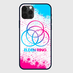 Чехол для iPhone 12 Pro Max Elden Ring neon gradient style, цвет: 3D-черный