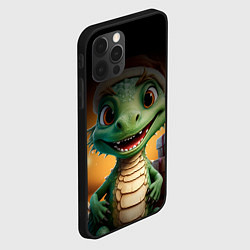 Чехол для iPhone 12 Pro Max Новогодний 2024 дракон, цвет: 3D-черный — фото 2