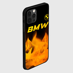 Чехол для iPhone 12 Pro Max BMW - gold gradient посередине, цвет: 3D-черный — фото 2