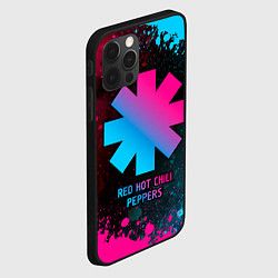 Чехол для iPhone 12 Pro Max Red Hot Chili Peppers - neon gradient, цвет: 3D-черный — фото 2